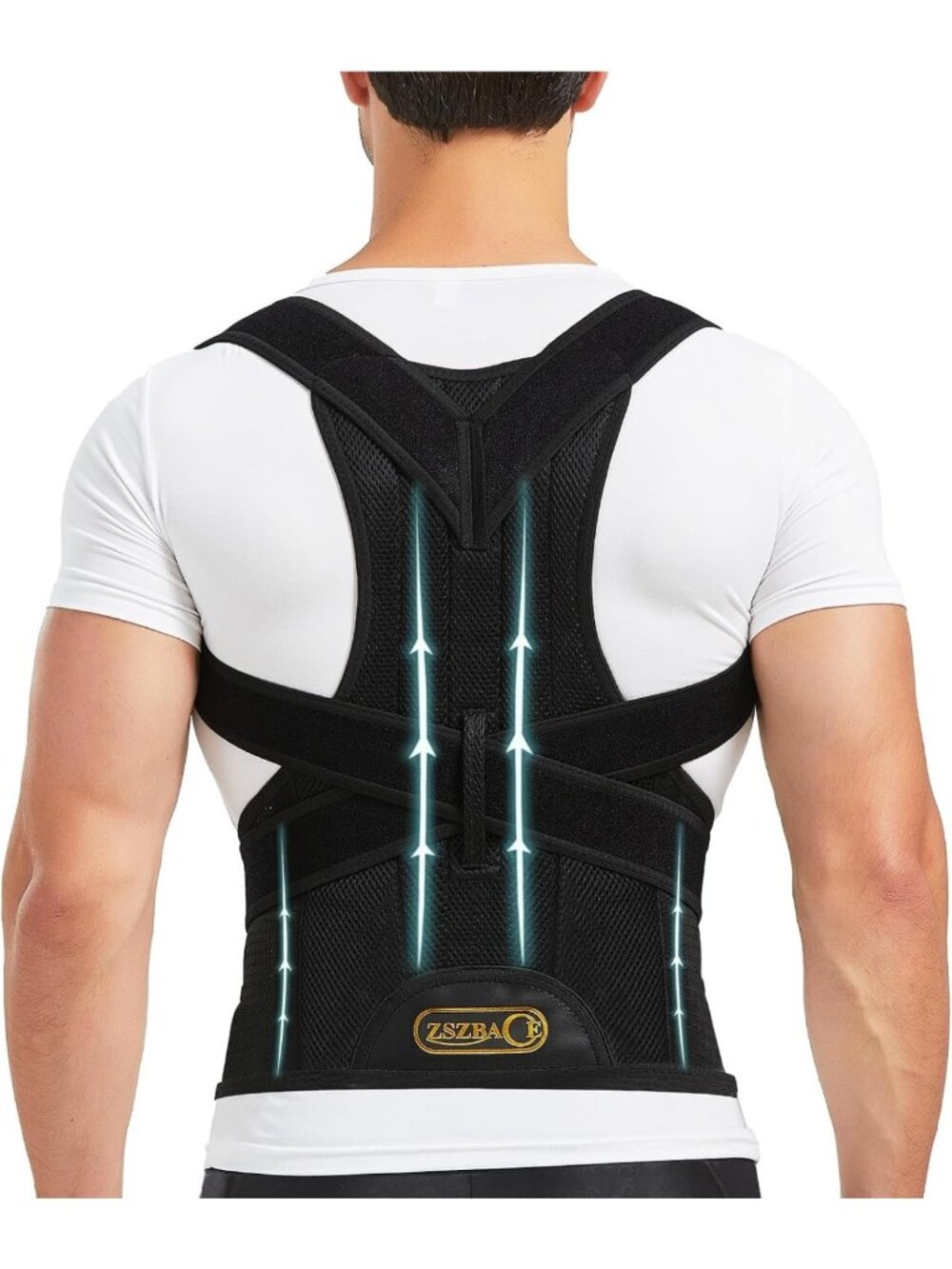 Adjustable Back Brace & Posture Corrector for Pain Relief, Spine Support